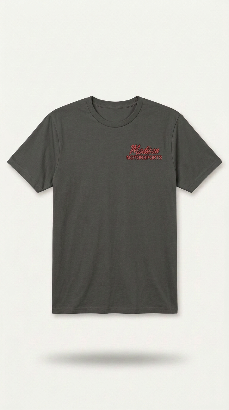 Gray Madison Motorsports t-shirt
