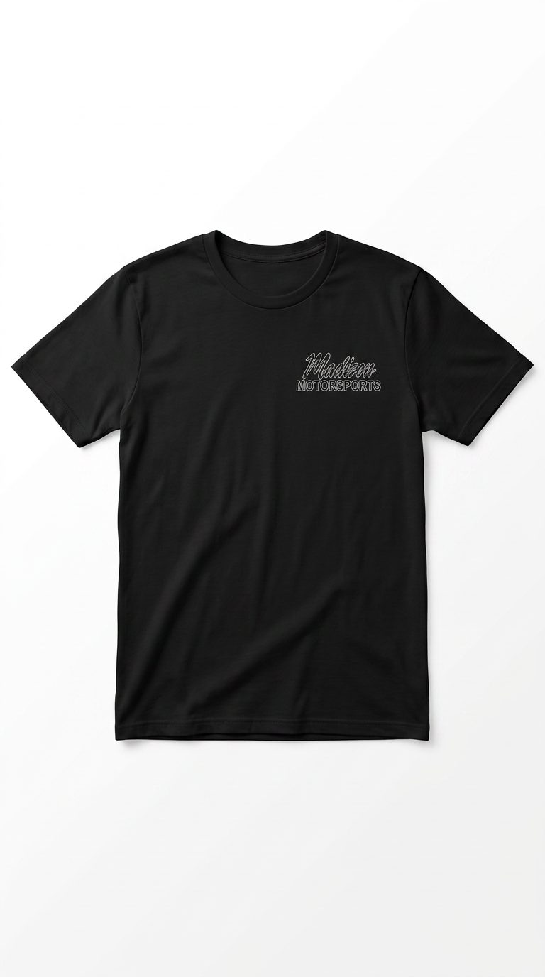 Black Madison Motorsports t-shirt